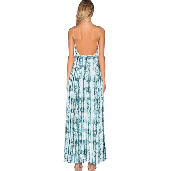 NWT Jetset Diaries Serpiente Maxi Dress Aqua Stripe TJD Revolve S - Picture 4 of 7